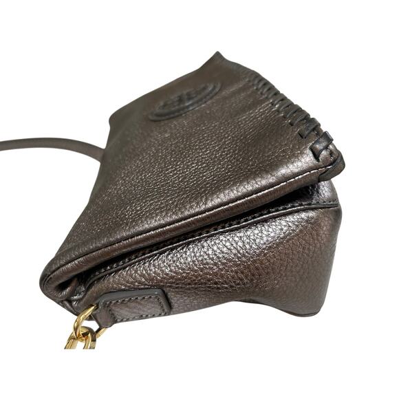 Tory Burch Metallic Leather Foldover Crossbody Bag - Picture 3 of 14